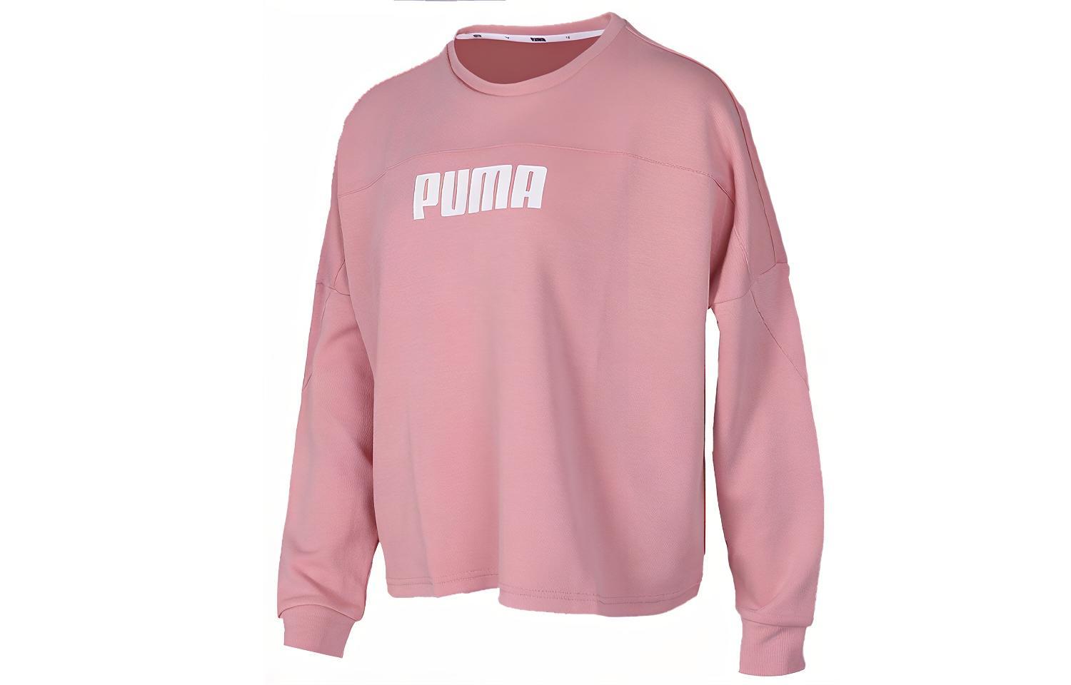 PUMA Sweatshirts Women s Wedding Pink Crew Neck Moderate Regular 581069-14 L