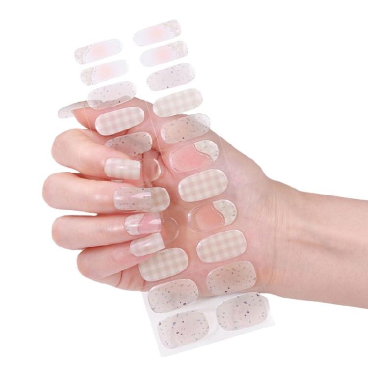 Wearable Gels Nails Stickers French Styles Nails Art Stickers Nails Polish Wraps Cured Gels Nails Strips