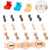 Wooden Track Parts Connectors Fixer Wooden Railway Train Track Accessories Holder Fixing Clips for Wood Tracks Toys for Kids