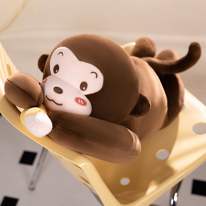 Nová Kawaii 60/100CM Ležící Opička Plyšová Hračka Dlouhá Ruka Banánová Opička Plyšová Plněná Zvířata Dárky pro Dívky Dárky Dekorační Polštář
