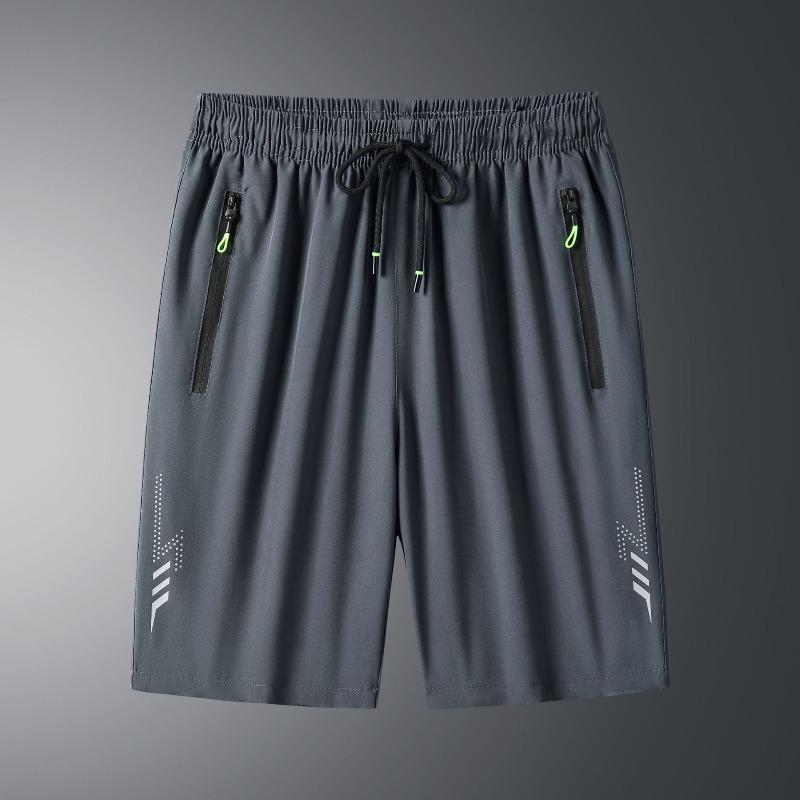 Summer men's shorts quick-drying ice silk sports casual cool loose large size thin five-point pants beach pants