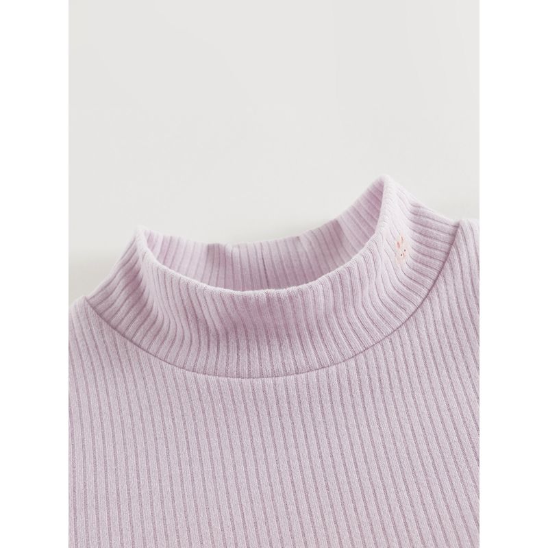 Mark Jenny Girl Half Turtleneck Bottoming Shirt Babies' Long Sleeve T-shirt Children Tops Spring and Autumn 241308