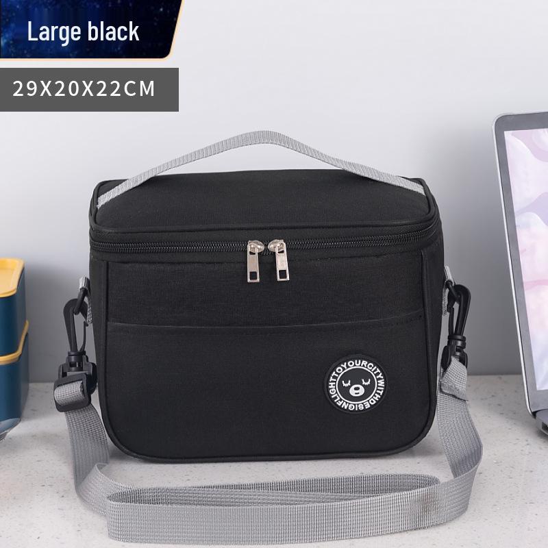 Large Capacity Insulated Lunch Bag with Aluminum Foil and Shoulder Strap