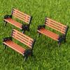 5PCS Model Park Bench 1:30 Mini Garden Ornament Miniature Park Bench Craft DIY Figurines Landscape Bench Model Garden Decor