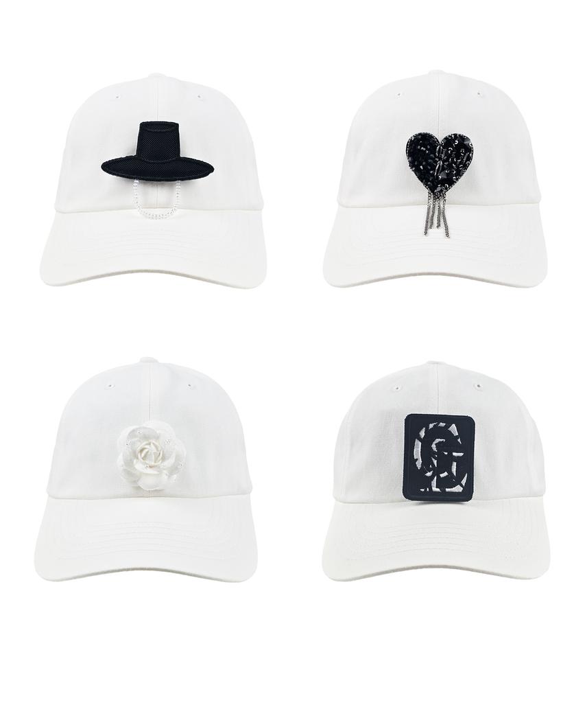 Jangeulang White Basic Ball Cap