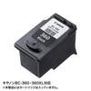 SANWA SUPPLY Canon Refill Pigment with 60ml BC-360/BC-360XL Ink, Black, Tools, INK-C360B60S,
