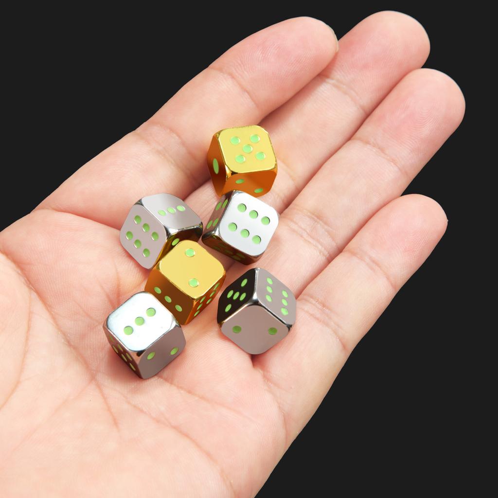 1pcs Luminous Dice 13mm High Quality Metal D6 Playing Games Dice Set Dice for Bar Pub Club Party Board Game