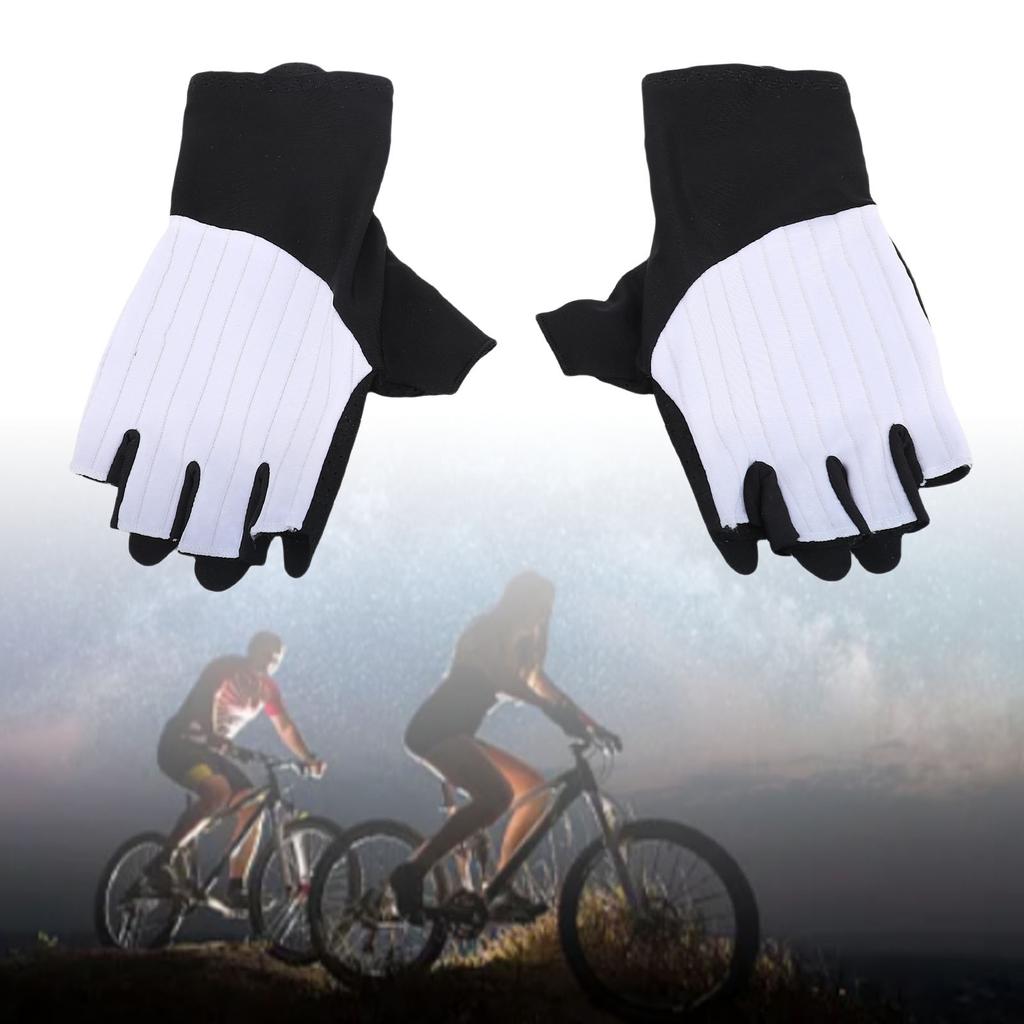 Half Finger Cycling Gloves with Shock Absorbing Pad Silicone Antislip Strip Breathable Bike Gloves f