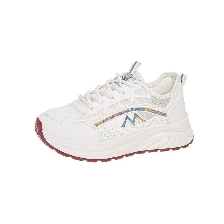 Thick-soled fashion women's shoes summer thin mesh breathable fashion trend increases versatile soft-soled white shoes