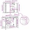 Bathroom Furniture Set with Drawers 4 pcs Reclaimed Wood Particleboard