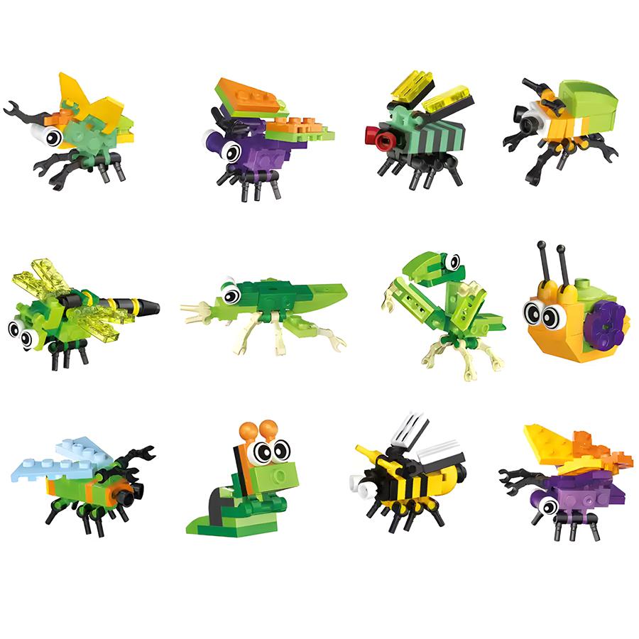 

New MOC Marine Insect Bird Building Block Fish Deer Dragon Animal Set Model Small Particle Puzzle Assemble Kid Toys Bricks Gift