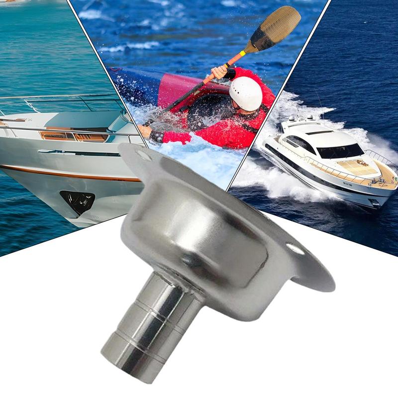 Stainless Steel Thru Hull Exhaust Hose Pipe Boat Exhaust Port Breather Vent Stainless Steel Hull Exhaust Hardware Fitting for