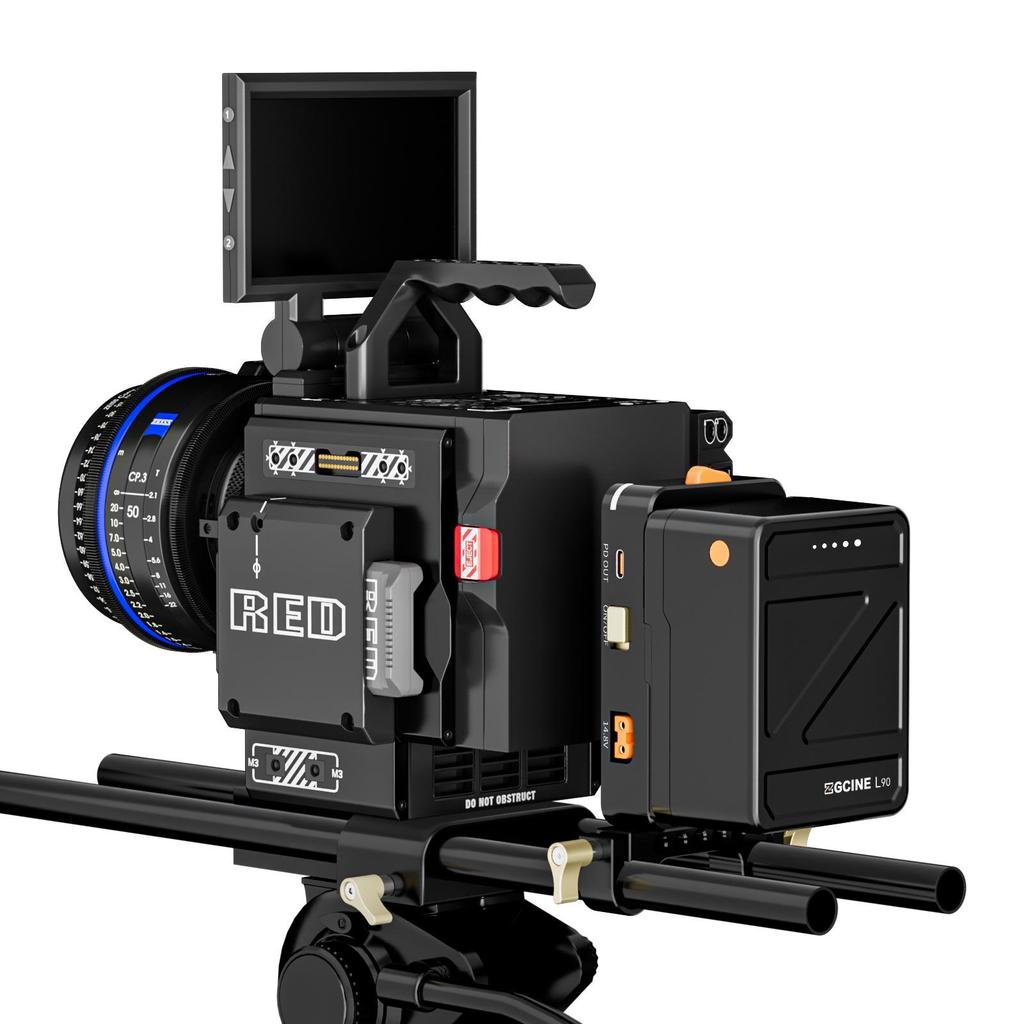 ZGCINE International YingXiaoNeng V-Port Battery & Expansion Board Set with 15mm Rod Clamp and V-Mount Plate.