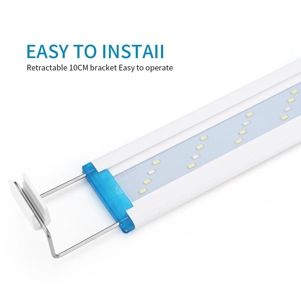 Ultra-Thin Aquarium LED Light with Blue-White Tricolor for Aquatic Plants and Fish Tanks