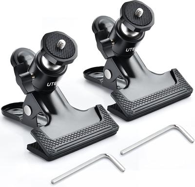 UTEBIT Clip 2 Free Kompatible Kamera 360 Kann an Kameraständer angeklemmt werden Maximale Belastung Kameraclip Kamera-Clipping-Bereich 55 mm oder Schwarzer Kopf, Teile, Kopf,