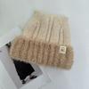 New autumn and winter Internet celebrity knitted hat women's versatile casual cute thickened velvet thermal ear hat