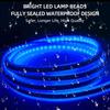 150cm LED Daytime Running Light Scan Starting Car Hood Decorative Lights DRL Auto Engine Hood Guide Decorative Ambient Lamp 12V Dome Lights 6