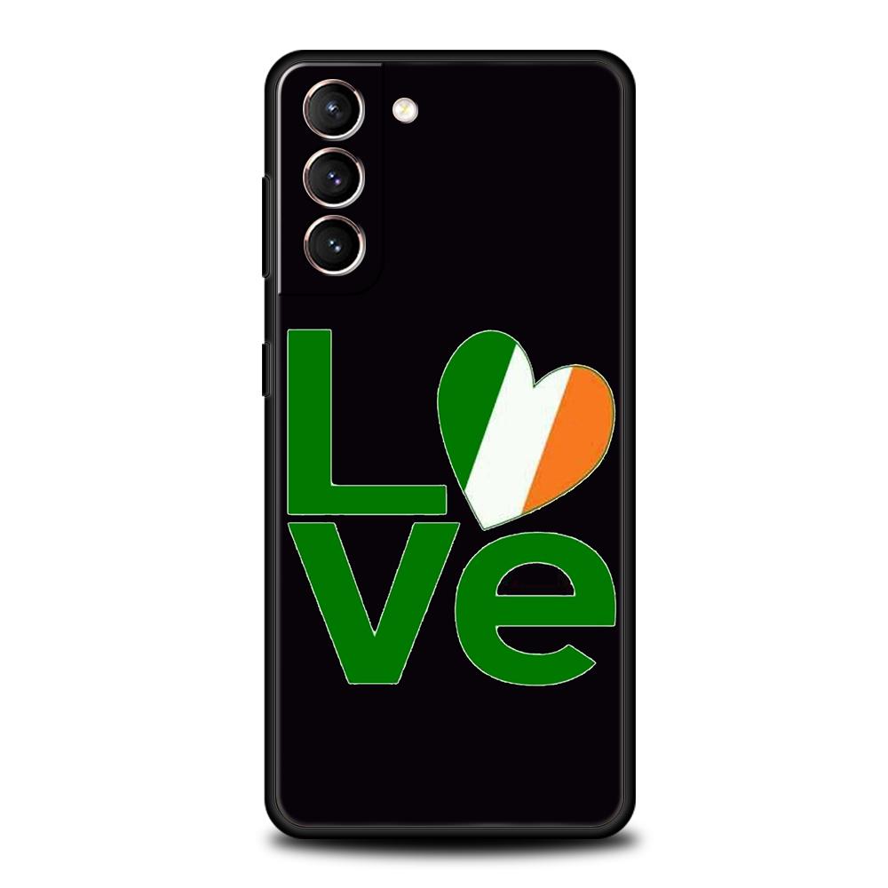 Ireland Flag Phone Case For Samsung Galaxy S25 Edge S24 S23 S22 Ultra S20 S21 FE 5G S10 S9 Plus S10E Soft Cover