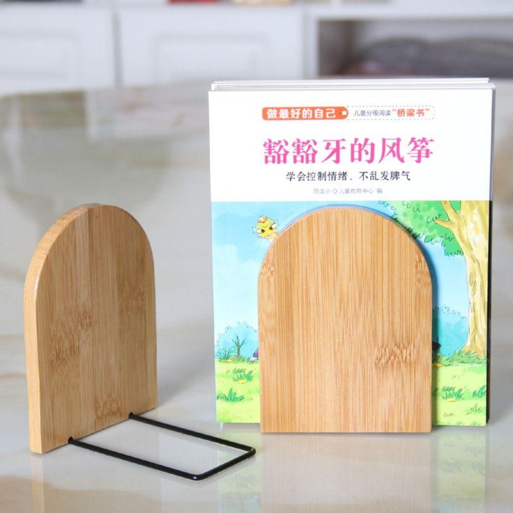 Supplies School Desk Storage Student Stationary Book Stand Book Holder Wood Bookend Bookshelf