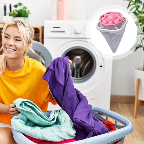 6Pcs Floating Hair Filter Washing Machine Reusable Lint Trap Hair Catcher Hair Remover Laundry Tool for Washing Machine