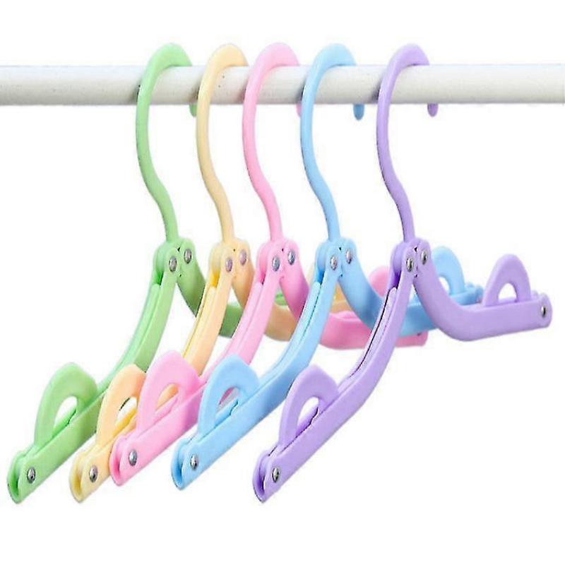 10 stuks Reishanger Draagbare Reis Opvouwbare Plastic Kleding Hangers Voor Reizen Buiten Kamperen