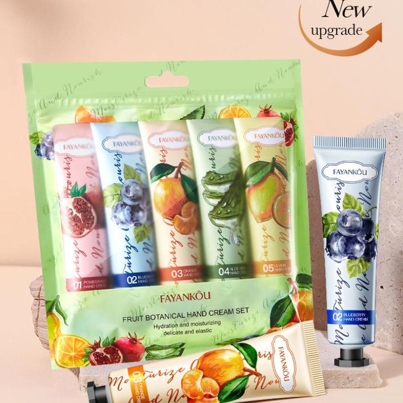 5Pcs Fayankou Collagen Hand Cream Skin Soften Nourish Anti-Drying Deep Moisturizing Skin Care Cracked Repair Products
