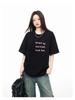 Trendy Women's Loose-Fit Cotton Short-Sleeve T-Shirt with Chic Print Design