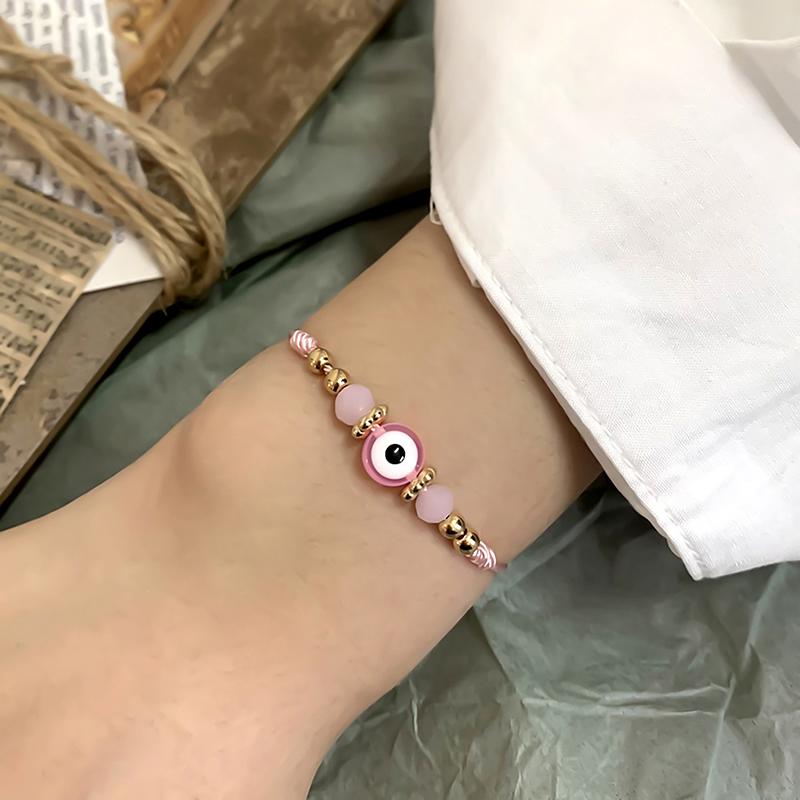 Türkische Auge Armbänder Für Frauen Handgemachte Geflochtene Perlen Knoten Seil Armband