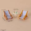 Plastic Dollhouse Miniature Beach Chair Mini Doll Furniture Chair  For OB11 Doll