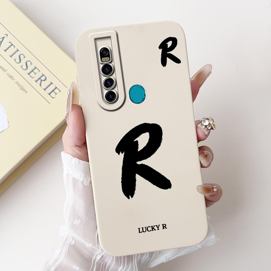 For Tecno Camon 15 Pro Case CD8 Luxury A Z Initial Letters Soft Silicone Bumper For Tecno Camon 15 Premier Camon15 Air CD6 Shell