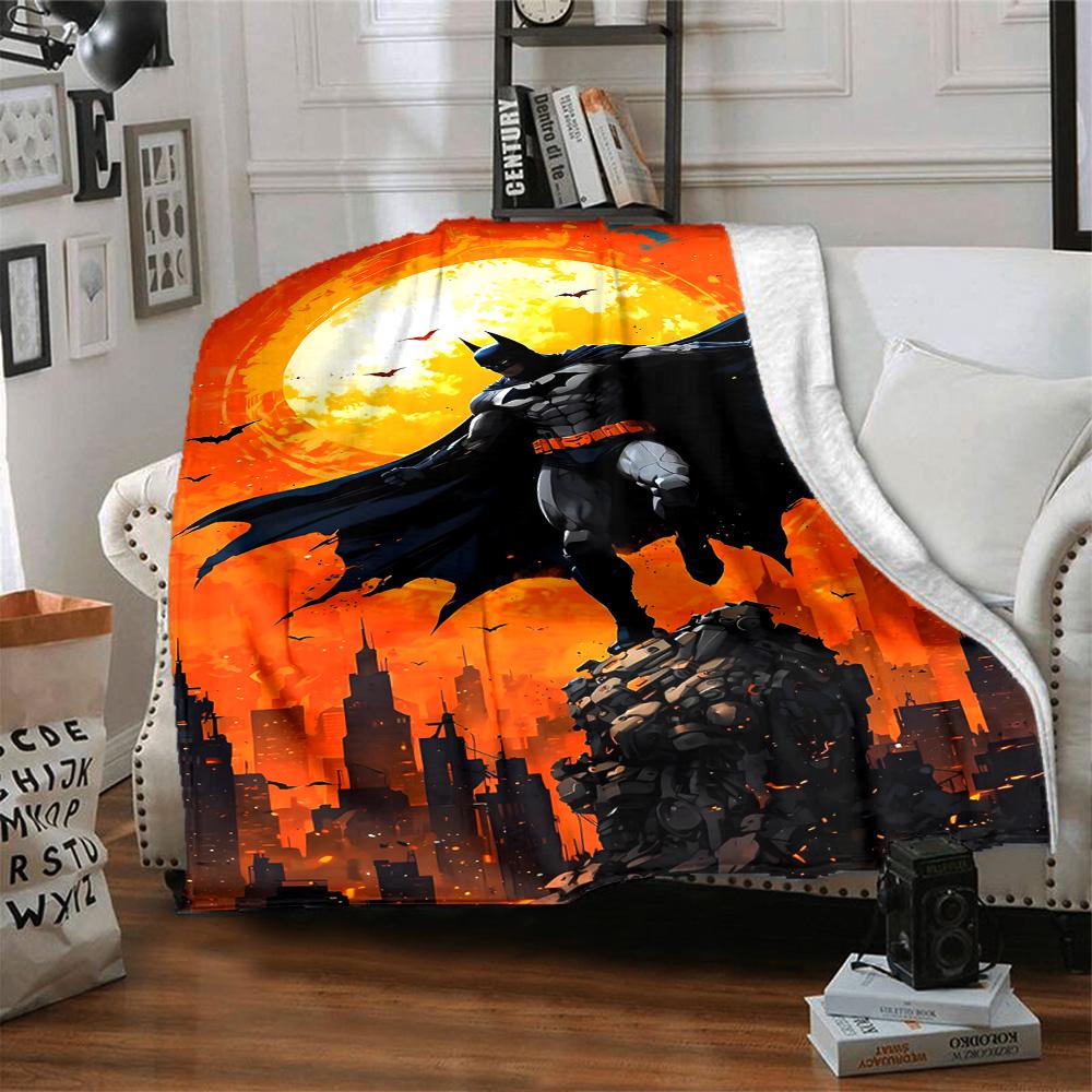 Yellow Batman Blanket Warmthful Decor Perfect for Bed Chair Office Chair for All Seasons Warmthful Decor Unique Gift for Family and Friends Camping