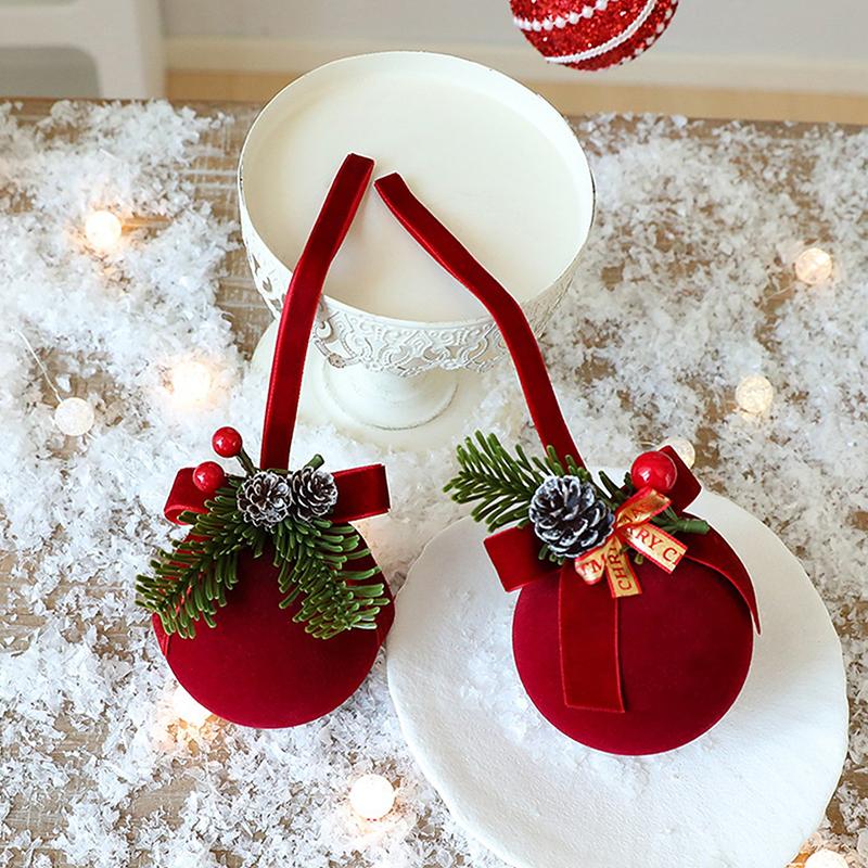 Christmas Bell Nordic Flocking Bell Ornaments Christmas Decorations Window Pendants Ornaments Diy Christmas Scene Decorations