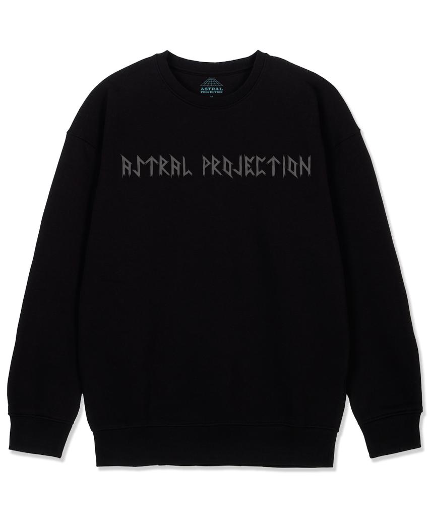 ASTRAL PROJECTION Ancient Monk Loose Fit Sweatshirt_Black