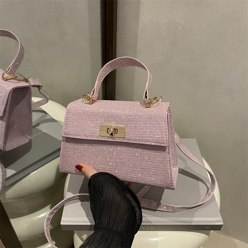 

Сумка с высокой текстурой женская 2025 новая модная универсальная на плечо, сумка-мессенджер, ретро маленькая квадратная сумка розовый