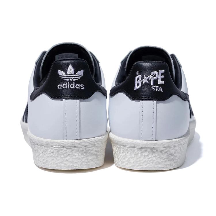 New Adidas Originals Superstar 80s Bape White Black