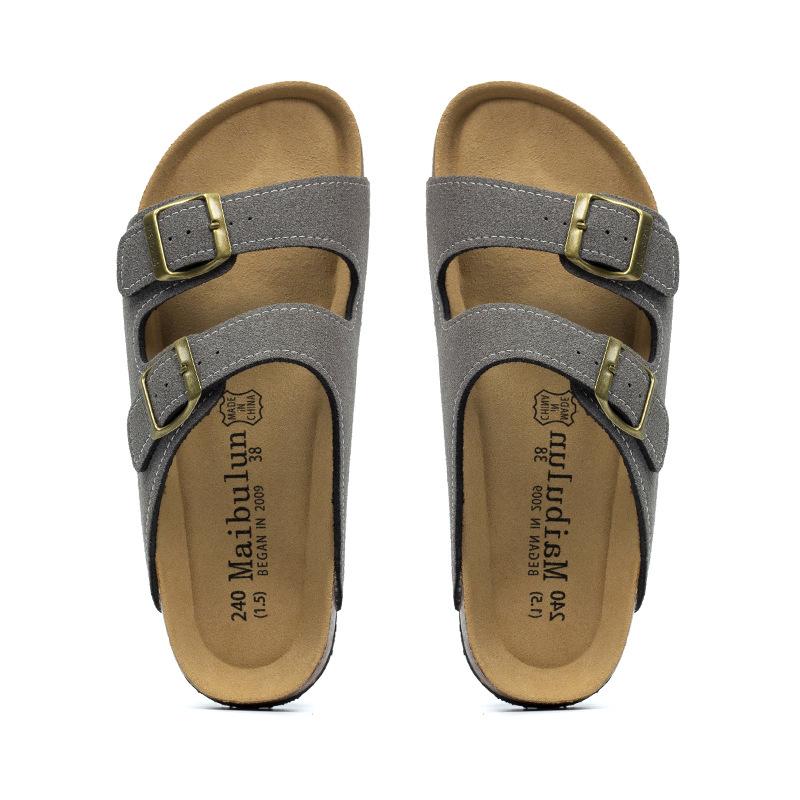 Разноцветные мужские повседневные тапочки из пробки для пар — фото 14