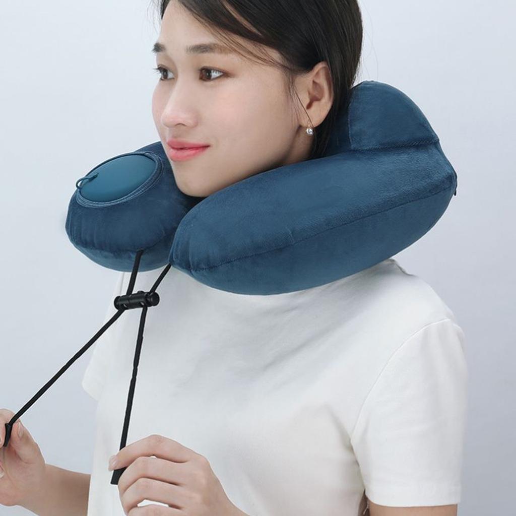 Small Shape Headrest Cushions Inflatable Aircraft Pillow, Neck Travel Pillow Head and Neck Support Pillow in Flight