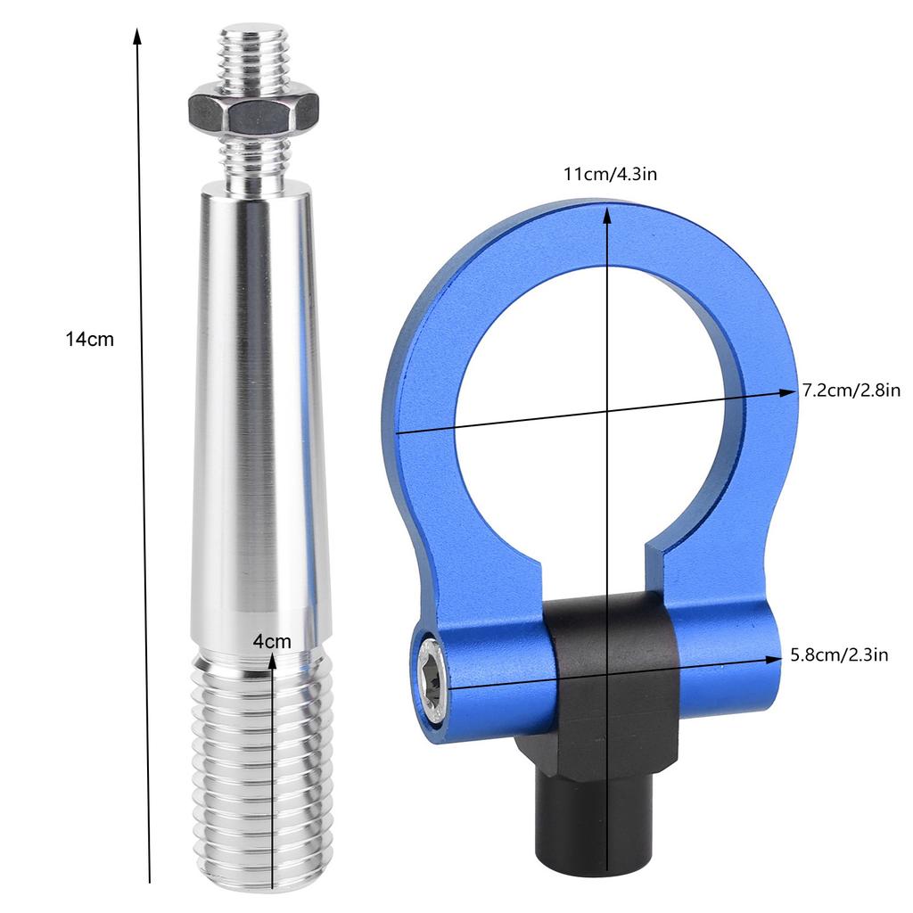 Tow Hook for JDM Style Screw On Track Racing Towing Ring Fit for Infiniti FX35/FX45/FX50 QX70Blue