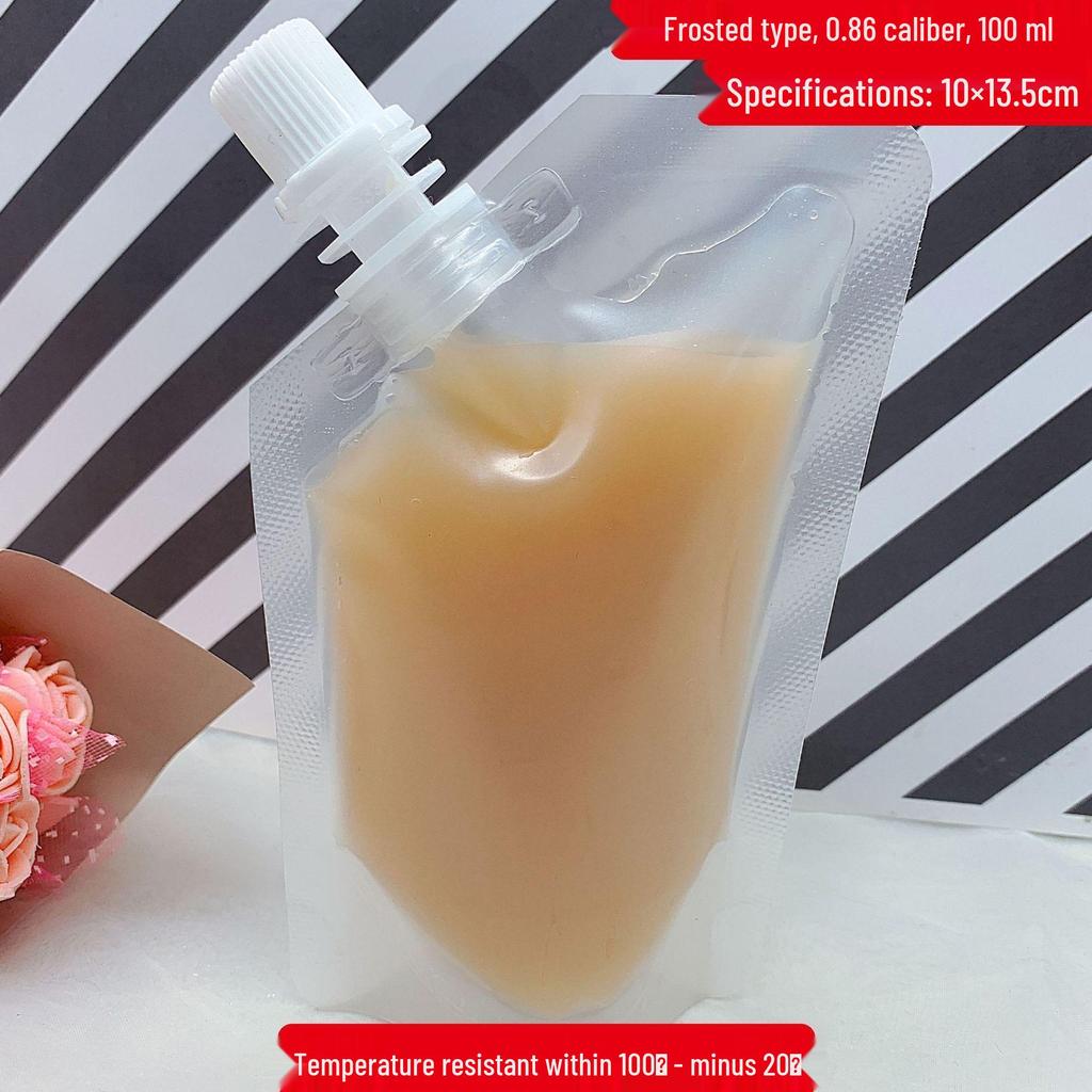 Large Caliber Self-Standing Angled Spout Bag for Food-Grade Liquid Portioning