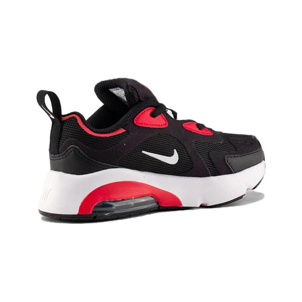 Nike Air Max 200 Comfortable Cushioning Low top Kids Lifestyle Shoes Black Red Children Aged 3 7 Years Old AT5628-007