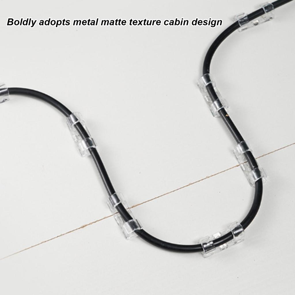 USB Cable Wire Cord Clip No Drilling Transparent Multi-Model Under Desk Cable Clip Adhesive Wire Holder Keeper Organizer