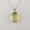 Lemon Topaz Gemstone Silver Pendant, 925 Sterling Silver Handmade Necklace, Women Jewelry, Gift For Her PP-64-7