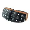 MCM Logo Reißverschluss Segeltuch Hüfttasche Groß Unisex Hüfttasche Schwarz MMZBAFO01BV001
