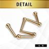 Factus Brass Bridge Pins and Endpins for Acoustic Guitars [Includes Pin Remover & Instruction Manual]