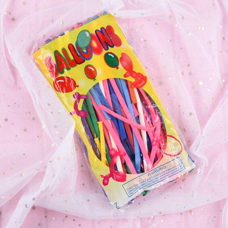 Palloncini Magici Lunghi, 100 Pezzi, Decorazione Compleanno, Vendita all'Ingrosso per Bancarelle, Colori Misti per Spettacoli a Maglia, Confezione Inclusa