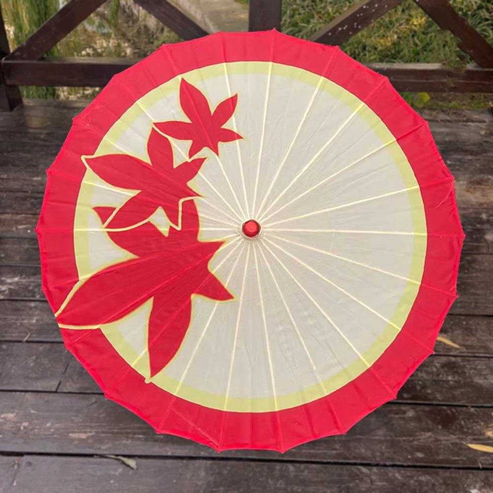 Chinese Antique Style Oiled Paper Umbrella 70cm 10 Colors Women Decorative Umbrella Bridesmaids Party Scenery Dance Performance