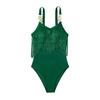 Women Sexy Monokini Sling Sleeveless Tassel Decor Swimsuit Mesh Splicing Backless Design One-piece Bikini
