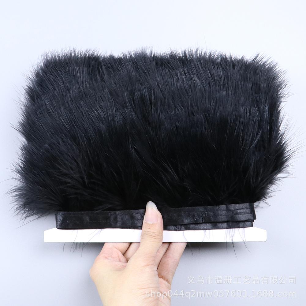 Encryption 8-10Cm Vascular Flannel Edge Clothing Accessories Material Colored Turkey Fluff Skirt Headdress