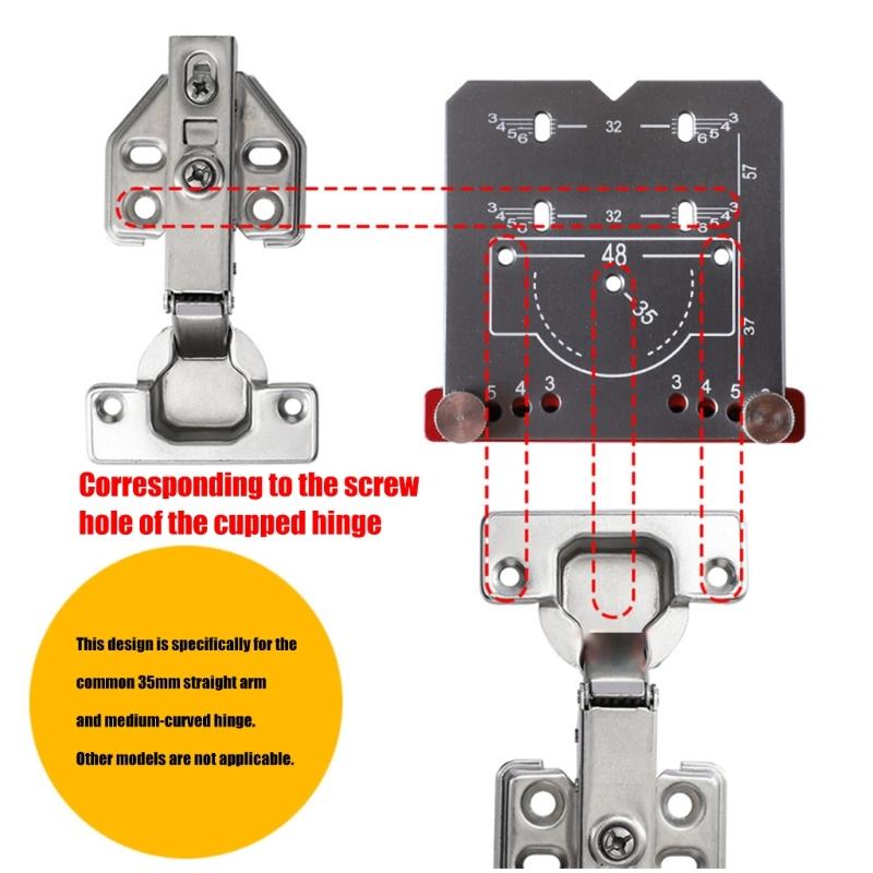 35mm Hinge Hole Template Jig Woodworking Concealed Hinge Jig Kits Drill Guide Locator Tool For Woodworking Enduring