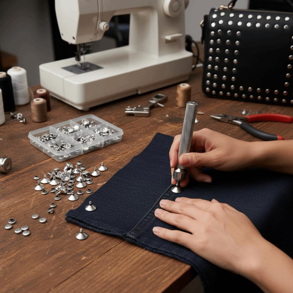 100pcs 12mm Size Decorative Rivet Studs White Crystal Bag Decoration Crystal Rivet Studs Leather Craft Studs For DIY Projects